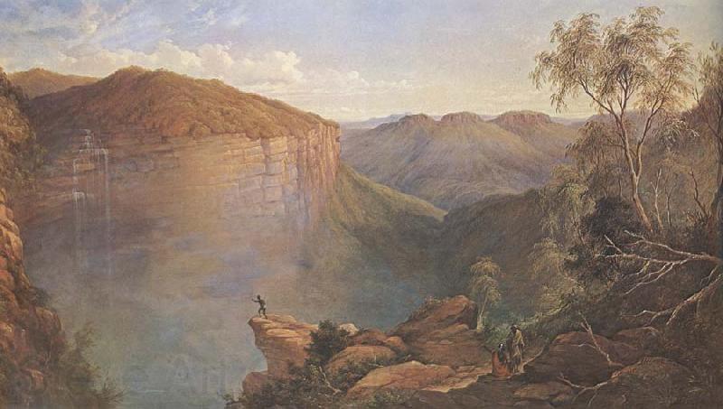 JH Carse THe Weatherboard Falls,Blue Mountains Norge oil painting art